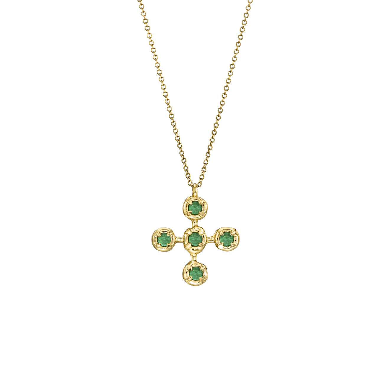 Evlogia Emerald Cross Necklace